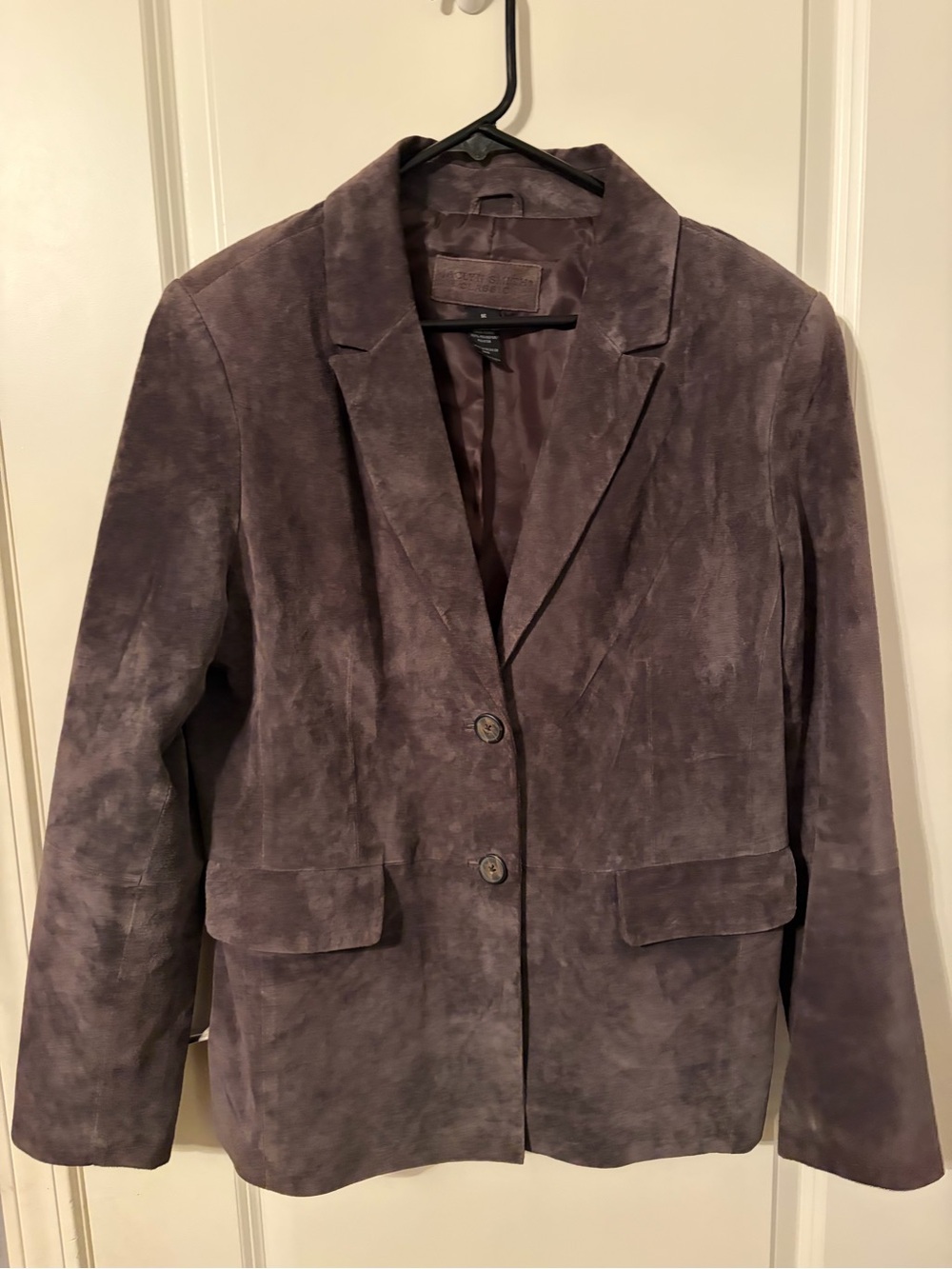 Women's Suede Two-Button Blazer Jacket